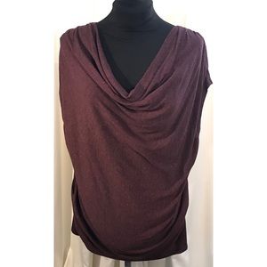 Lane Bryant Burgundy Cowl Neck Sleeveless top